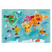 Puzzle Clementoni, Exploring Maps - Animals of the World, 250 piese, dimensiuni 48x33cm